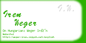 iren weger business card